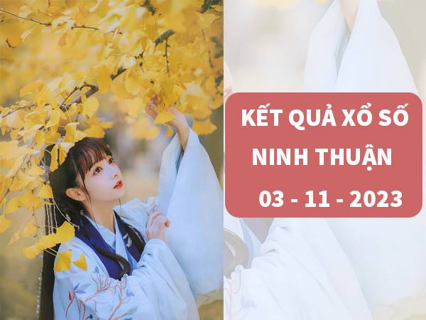 Thống kê XS Ninh Thuận 3/11/2023 dự đoán lô thứ 6
